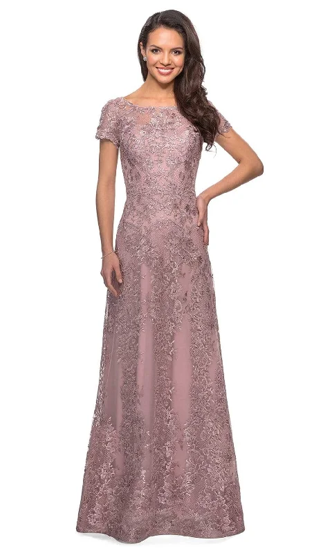Formal dresses with geometric patterns and metallic accents for a modern formal affairLa Femme - 27935 Illusion Neckline Beaded Lace Ornate A-Line Gown Formal dresses with geometric patterns and metallic accents for a modern formal affairLa Femme - 27935 Illusion Neckline Beaded Lace Ornate A-Line Gown