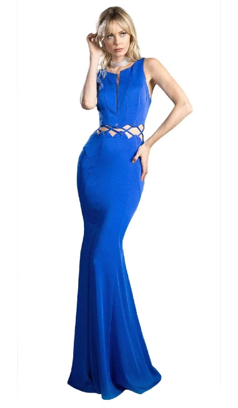 Formal dresses with halter necks and lace - up backs for a stylish promLadivine 6485 - Sleeveless Cut out Long Gown Formal dresses with halter necks and lace - up backs for a stylish promLadivine 6485 - Sleeveless Cut out Long Gown
