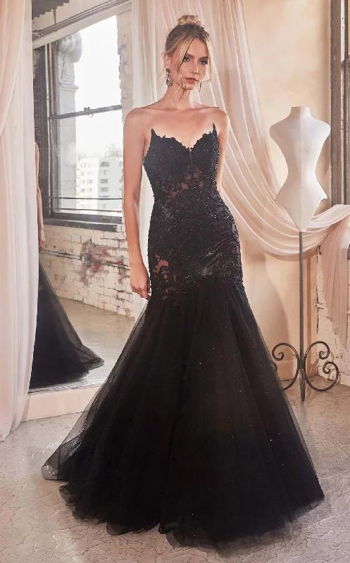 Formal dresses with high - low hems and floral embroidery for a unique prom styleLaDivine CDS482 Dress Formal dresses with high - low hems and floral embroidery for a unique prom styleLaDivine CDS482 Dress