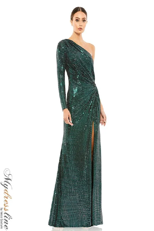 Formal dresses with asymmetric ruffled hems and high - low designs for a fashion - forward and dynamic appearanceMac Duggal 12501 Formal dresses with asymmetric ruffled hems and high - low designs for a fashion - forward and dynamic appearanceMac Duggal 12501