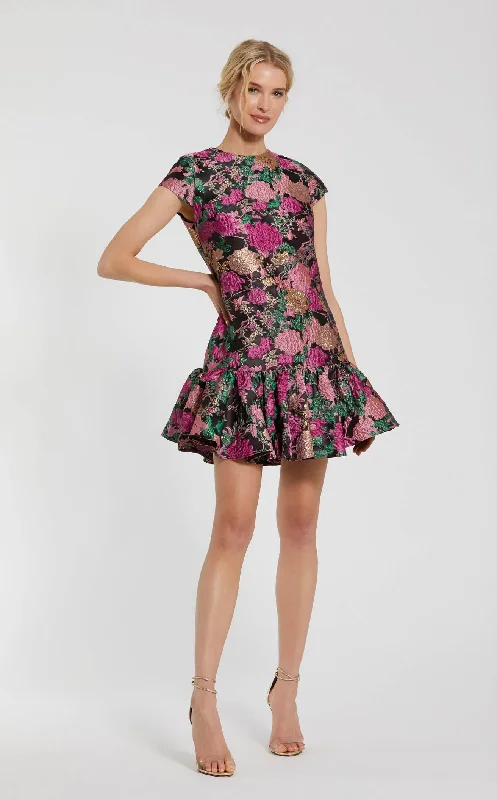 A - line party dresses with a floral print for spring events​Mac Duggal 56096 Dress