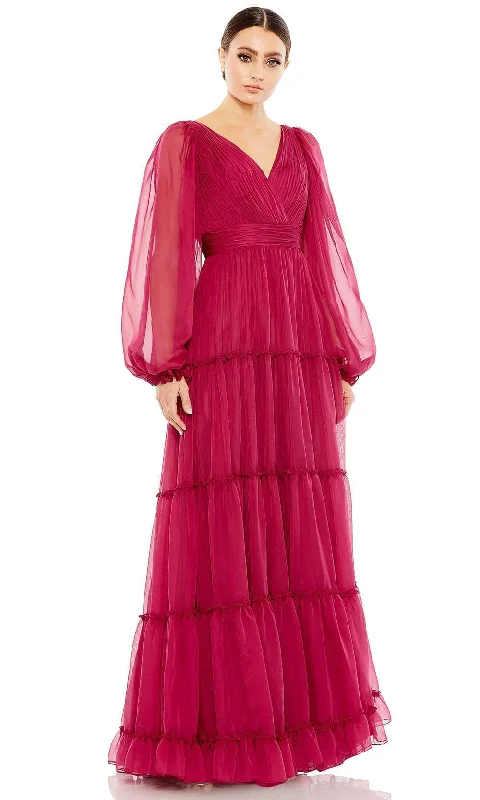 Formal dresses with ruched back panels and button - down fronts for a unique and flattering fitMac Duggal 68198 - Frilled Chiffon Formal Gown Formal dresses with ruched back panels and button - down fronts for a unique and flattering fitMac Duggal 68198 - Frilled Chiffon Formal Gown