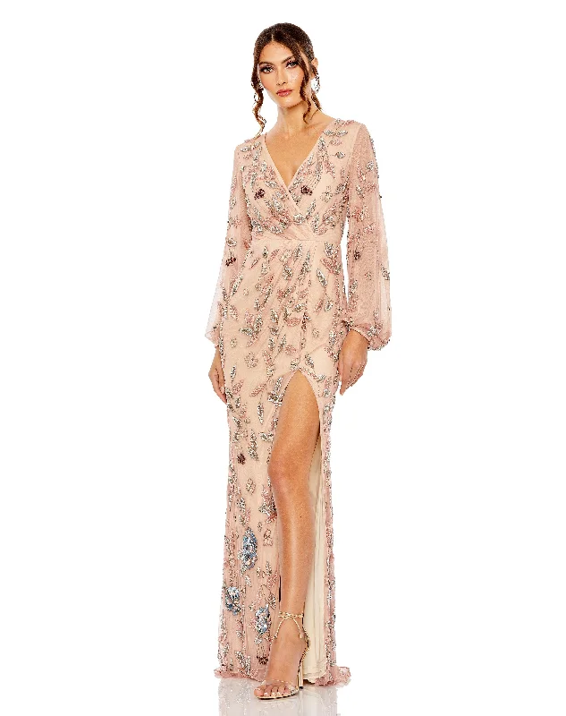 Bodycon dress with a patchwork patternMac Duggal 93755 Long Sleeve Formal Beaded Dress Bodycon dress with a patchwork patternMac Duggal 93755 Long Sleeve Formal Beaded Dress