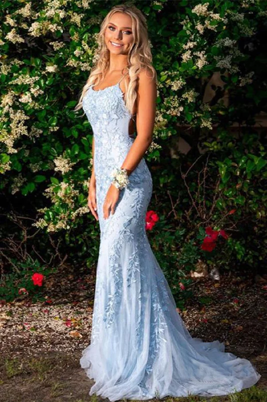 Party dresses with a fringed detail for a fun and dynamic styleMermaid Blue Long Prom Dress Backless Evening Dress Party dresses with a fringed detail for a fun and dynamic styleMermaid Blue Long Prom Dress Backless Evening Dress