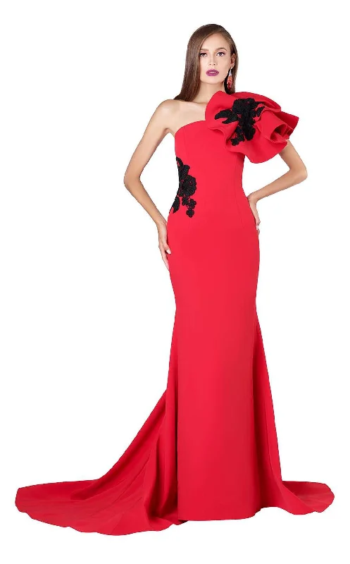 Prom dresses with one - shoulder designs and feather accents for a bold statementMNM Couture M0042 Dress Prom dresses with one - shoulder designs and feather accents for a bold statementMNM Couture M0042 Dress