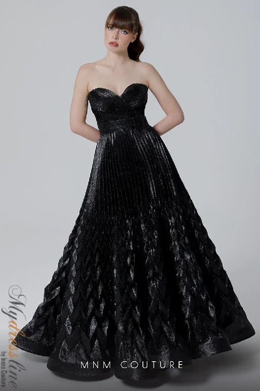Formal dresses with pleated bodices and taffeta fabric for a traditional lookMNM Couture N0462 Formal dresses with pleated bodices and taffeta fabric for a traditional lookMNM Couture N0462