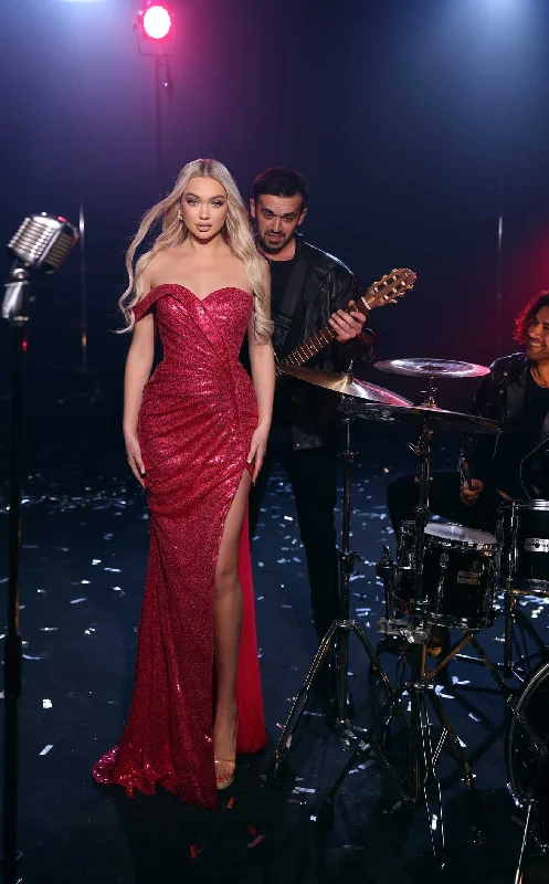 Prom dresses with cold - shoulder cutouts and satin bows for a trendy lookModessa Couture M23524 Dress Prom dresses with cold - shoulder cutouts and satin bows for a trendy lookModessa Couture M23524 Dress