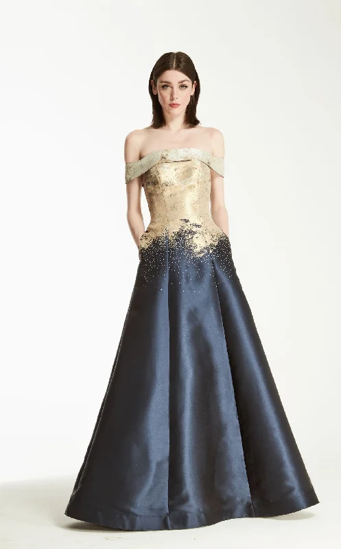 Prom dresses with tiered ruffled sleeves and satin skirts for a feminine and voluminous lookPark 108 M408 Dress Prom dresses with tiered ruffled sleeves and satin skirts for a feminine and voluminous lookPark 108 M408 Dress