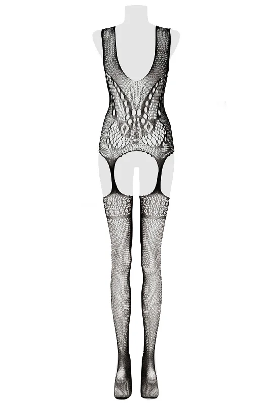 Neon Bodysuits to Stand Out at PartiesEdgy Lace Harness Bodystocking