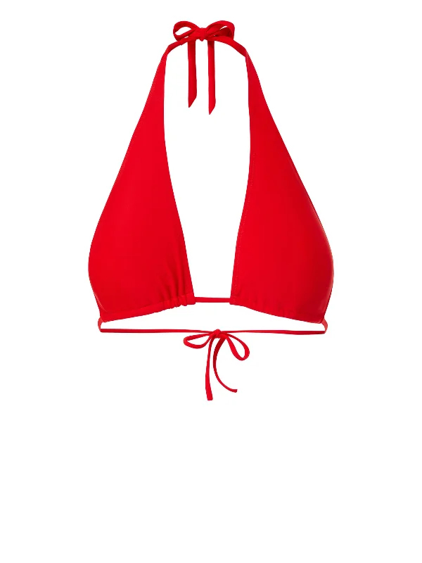 Women's Metallic - Trimmed Swim Tops in Gold for a Glamorous Beach PartyAllison Top Cherry Red Women's Metallic - Trimmed Swim Tops in Gold for a Glamorous Beach PartyAllison Top Cherry Red