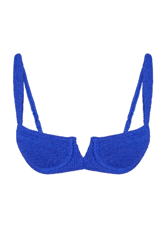 Women's Underwire Push - Up Swim Tops in Black for Enhanced Support and CleavageClovelly Top - Cobalt Crinkle Women's Underwire Push - Up Swim Tops in Black for Enhanced Support and CleavageClovelly Top - Cobalt Crinkle