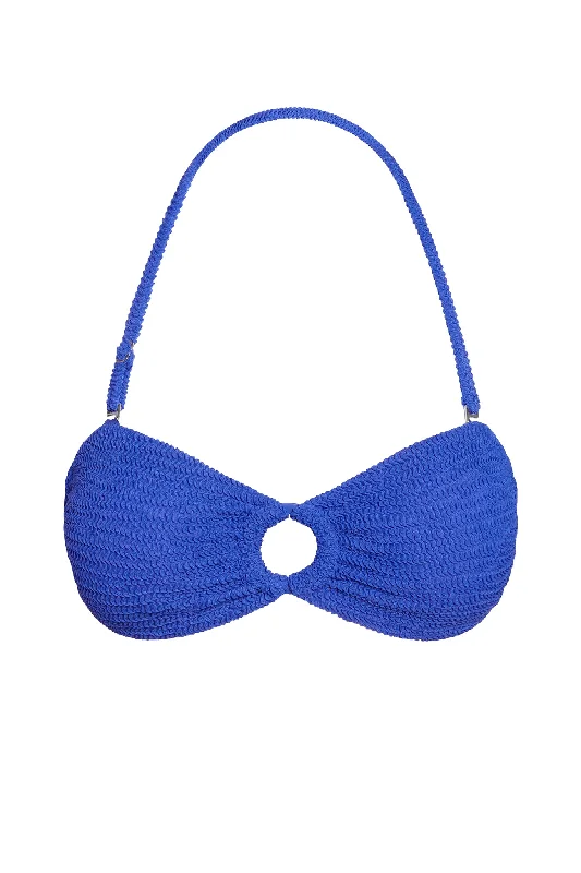 Women's High - Neck Swim Tops in Navy with Zipper for a Sleek and Sporty LookCosta Rica Top - Cobalt Crinkle Women's High - Neck Swim Tops in Navy with Zipper for a Sleek and Sporty LookCosta Rica Top - Cobalt Crinkle