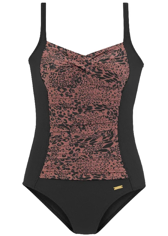 Women's Sequined Mini One - Pieces in Gold for a Glamorous New Year's Eve PartyRuched One-Piece - Abstract Leopard Women's Sequined Mini One - Pieces in Gold for a Glamorous New Year's Eve PartyRuched One-Piece - Abstract Leopard
