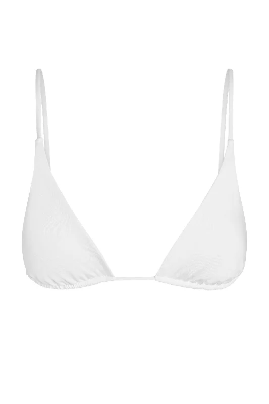 Women's Cut - Out Swim Tops in White with Geometric Shapes for an Edgy Beach StyleKauai Top - True White Women's Cut - Out Swim Tops in White with Geometric Shapes for an Edgy Beach StyleKauai Top - True White