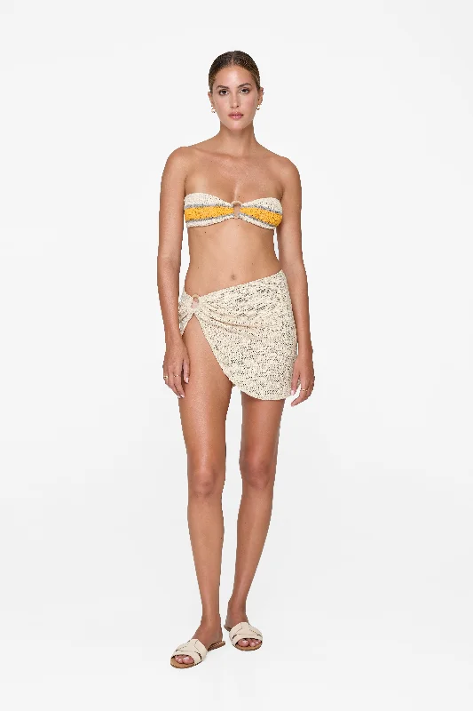 Recycled material cover ups for an environmentally friendly choiceLogan Skirt - Cream Crochet Recycled material cover ups for an environmentally friendly choiceLogan Skirt - Cream Crochet