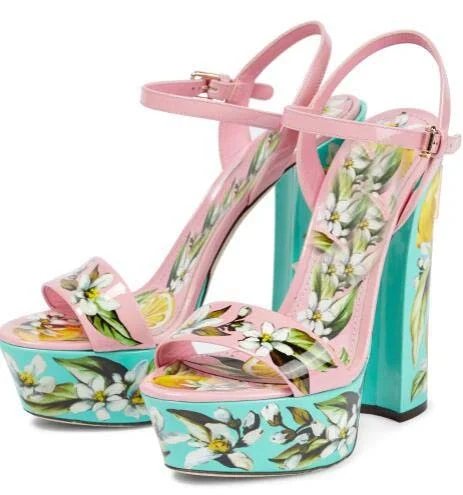 Convertible Straps Bodysuits for Multiple Styling OptionsNewest Floral Printed Sandals Summer Sexy Platform Chunky Heels Women Shoes Ankle Strap Gladiator Sandals Convertible Straps Bodysuits for Multiple Styling OptionsNewest Floral Printed Sandals Summer Sexy Platform Chunky Heels Women Shoes Ankle Strap Gladiator Sandals