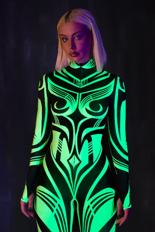 Sheer Bodysuits for a Seductive and Alluring OutfitNomad Identity Green Costume