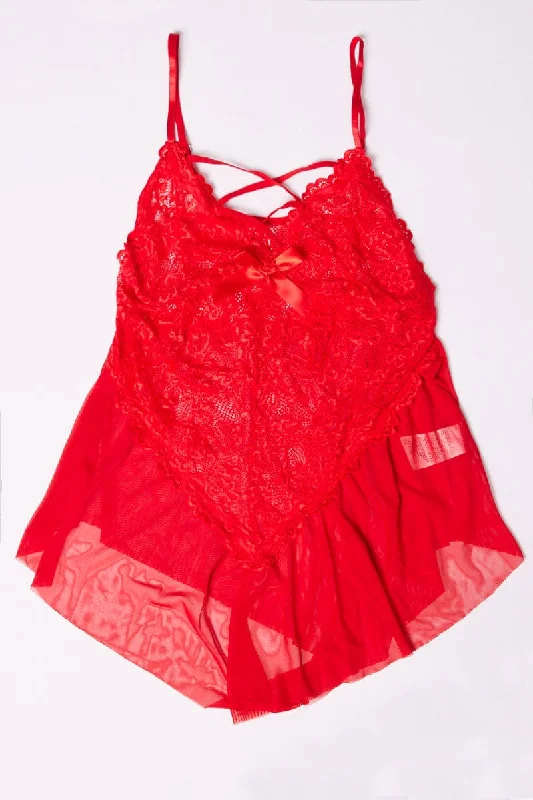 Compression Bodysuits for Post - Workout RecoveryRed Lace One Piece Bodysuit Lingerie