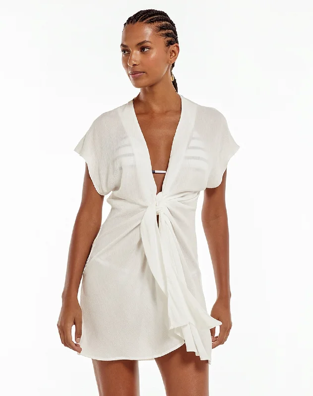 Beach - themed embroidery cover ups for a unique and personalized touchSasha Short Cover Up - Off White Beach - themed embroidery cover ups for a unique and personalized touchSasha Short Cover Up - Off White