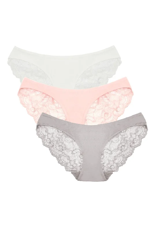 3 Pack-D(White+Pink+Grey)