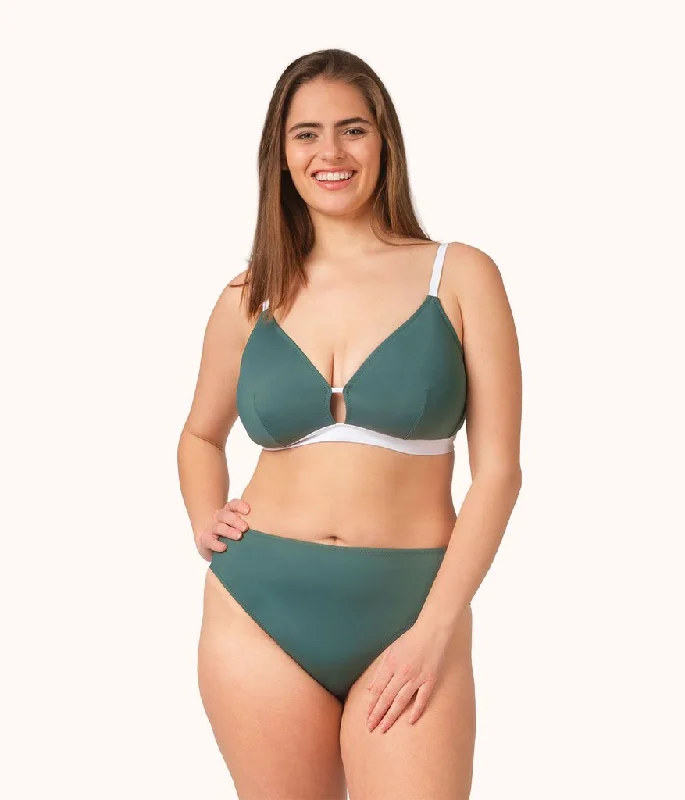 Plus Size Women's Print - Blocked Swim Tops in Multicolor for a Trendy and Fashion - Forward LookThe Busty Bralette: Harbor Green/White Plus Size Women's Print - Blocked Swim Tops in Multicolor for a Trendy and Fashion - Forward LookThe Busty Bralette: Harbor Green/White