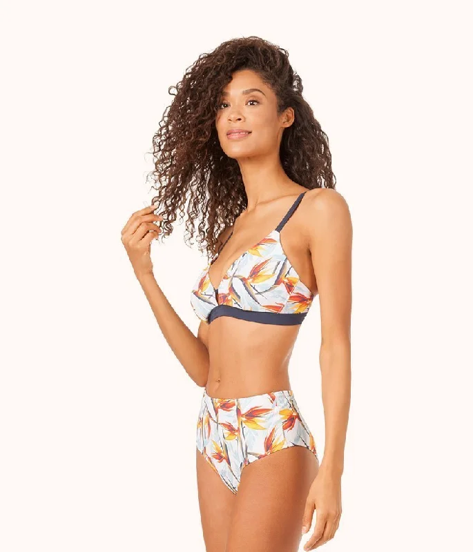 Plus Size Women's Ruffled Bikini Tops in Floral Print for a Feminine Beach LookThe Busty Bralette - Print: Day Break Print Plus Size Women's Ruffled Bikini Tops in Floral Print for a Feminine Beach LookThe Busty Bralette - Print: Day Break Print