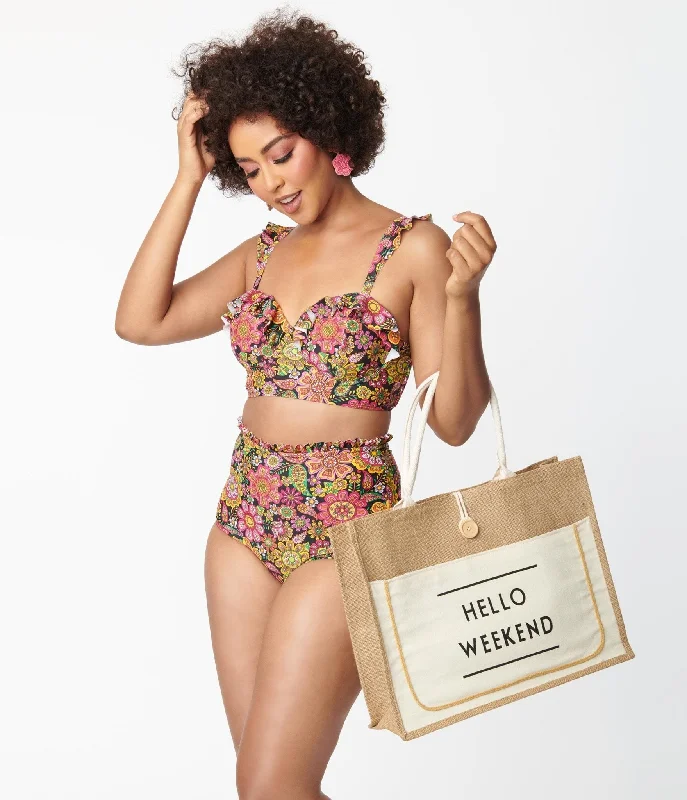 Women's Seersucker - Textured Swim Tops in Light Blue for a Preppy Beach AestheticUnique Vintage Kaleidoscope Floral Southampton Swim Top Women's Seersucker - Textured Swim Tops in Light Blue for a Preppy Beach AestheticUnique Vintage Kaleidoscope Floral Southampton Swim Top