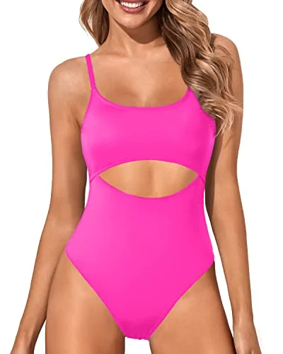 Plus Size Women's Ruffled Hem One - Pieces in Pink for a Feminine and Flirty Summer OutfitWomen's Sexy Lace Up Cutout Strappy One Piece Swimsuit-Neon Pink Plus Size Women's Ruffled Hem One - Pieces in Pink for a Feminine and Flirty Summer OutfitWomen's Sexy Lace Up Cutout Strappy One Piece Swimsuit-Neon Pink